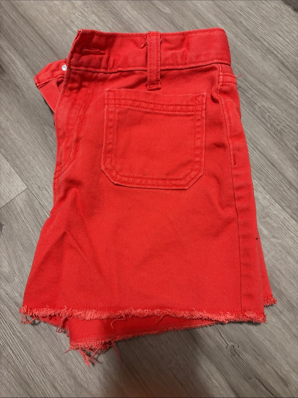 Old Navy Bright Red Denim Cutoff Shorts